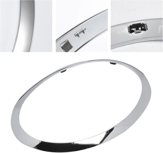 Накладка на фару для MINI Cooper F55 F56 F57 2014–2021, сріблясті, рамка 2 шт 51137300631 51137300632 51712355791 51712355798 | Зображення 2