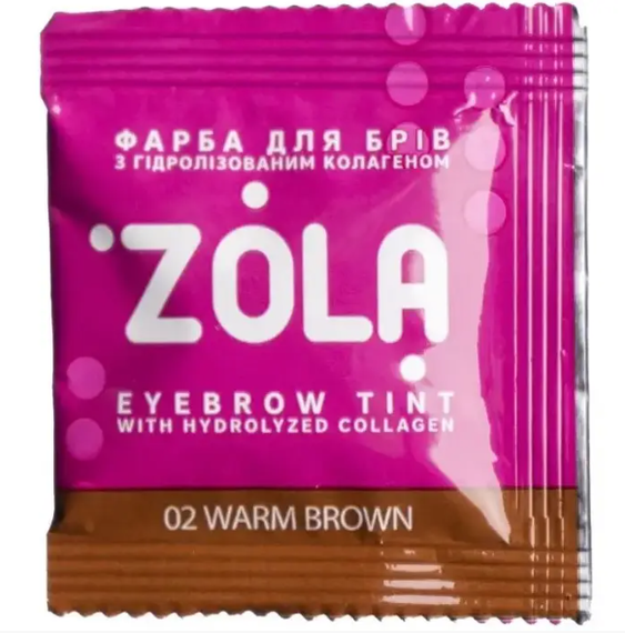 ZOLA Фарба для брів з колагеном Eyebrow Tint With Collagen - 02 Warm Brown (5 ml)