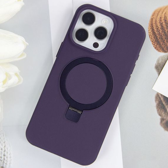 Чохол Silicone Case Full Protective NO LOGO with Ring для Apple iPhone 16 Pro (6.3") Purple | Зображення 1