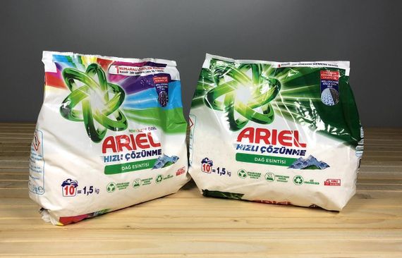 Пральний порошок Ariel 1,5 кг — гірська свіжість, швидкорозчинний, Туреччина, для кольорових речей