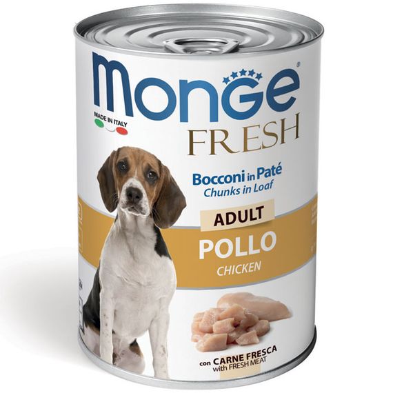 Корм Monge Dog Fresh Pollo з куркою для дорослих собак 400 гр