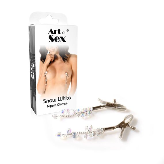 Затискачі для сосків Art of Sex Snow White Sex Aura | Зображення 2