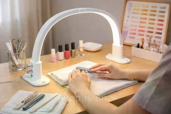 Настольная LED лампа F-686 белая для салона красоты | Зображення 4