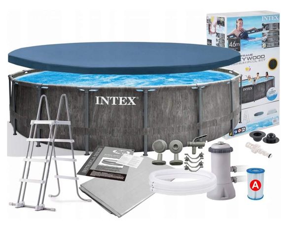 Каркасний басейн Intex 26742, 457 x 122 см (3 785 л/год, сходи, тент, підстилка)