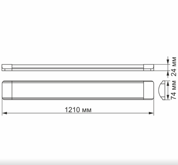 LED Світильник лінійний 36W 1,2м 5000К 220V VL-BN-36125 Videx | Зображення 2