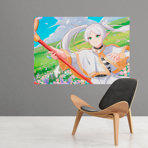 Плакат-постер з принтом Кавун Frieren beyond journey's end. Фрірен проводжає в останній шлях. Фрірен. Фрірен ПЛ000840(A4)