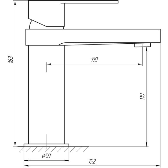 Змішувач для раковини TOPAZ SARDINIA TS 08221-H20-BB | Зображення 1