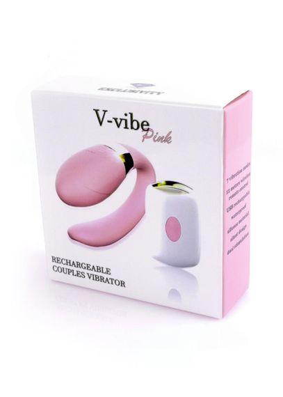 Вібратор для пар - V-Vibe Pink, USB, 7 Function, Remote Control | Зображення 6