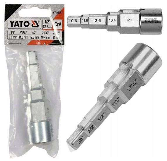 Ключ ступінчастий калібратор для американок 1/2" Польща YATO YT-03317 | Зображення 3
