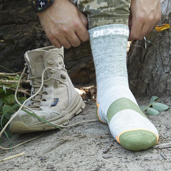 Шкарпетки водонепроникні Dexshell Terrian Walking Ankle, p-p XL, зелені | Зображення 1