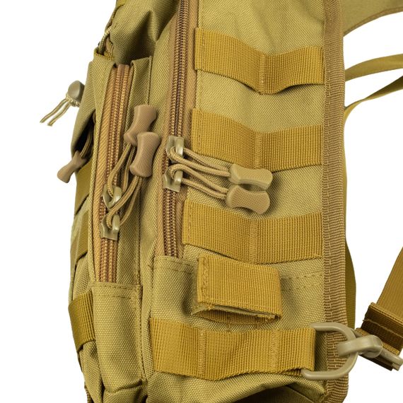 Сумка через плече Tribe Sling Pack 6,5 л coyote, тактична сумка Molle трайб військова | Зображення 8