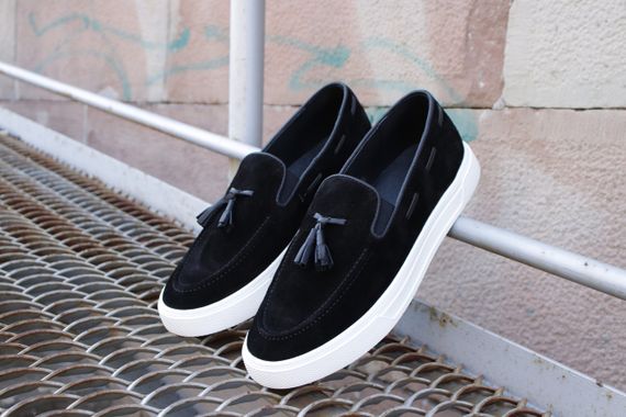 Стильні чоловічі лофери з чорного замшу 41 розмір