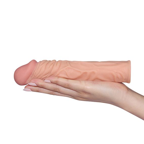 Насадка на член - Pleasure X-Tender Penis Sleeve Add 2" Flesh sexstyle | Зображення 5
