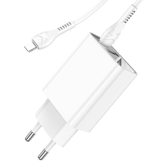 Мережевий зарядний пристрій блок живлення для телефону та планшета XPRO C100A PD20W+QC3.0 Type-C To Type-C білий (33302-01) | Зображення 2