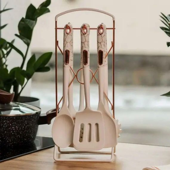 Набір кухонного приладдя на підставці 6 штук кухонні аксесуари YRUR3 | Зображення 1