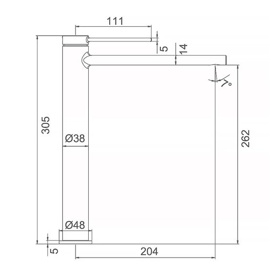 Змішувач для умивальника Frap F1067-62 | Зображення 1