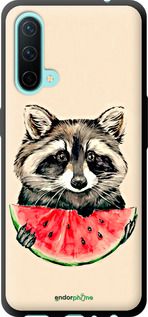 Чохол на OnePlus Nord CE Єнотик з кавуном "4605b-2382-2448"
