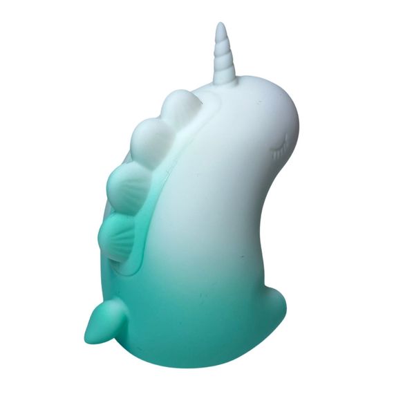 Стимулятор клитора с пульсацией UNIVIBE Единорог, 5 режимов, градиент бело-зелёный Sex Aura | Зображення 6