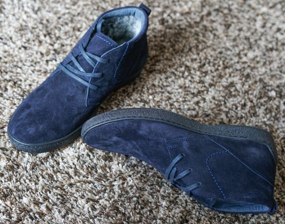 Ботинки замшевые Safari синие 41 42 43 размер