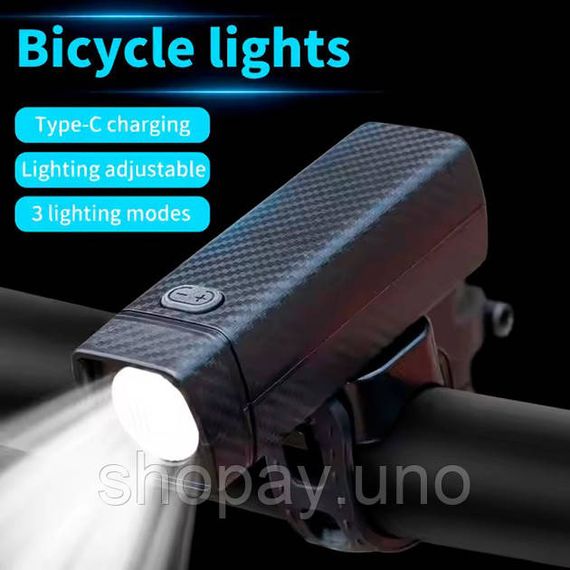 Фара алюминиевая велосипедная CYGM-256-LED, Вело-фара с линзой фара на аккумуляторе IF-63 | Зображення 1