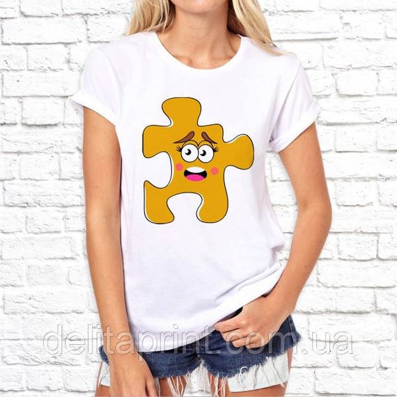 Парні футболки для закоханих "Пазли" | Зображення 1