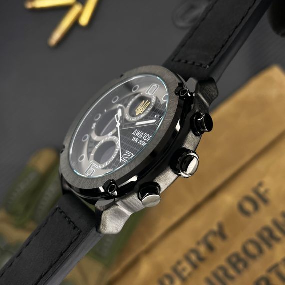 Чоловічий годинник Awarder 017 Тризуб золото All Black | Зображення 6