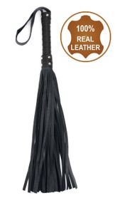 Флоггер из натуральной кожи Flirty Leather - Dark Blue, BM-00006 sexstyle