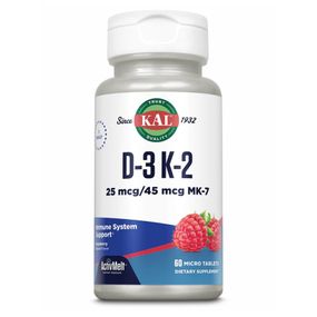 D3 &amp; K2 25mcg - 60 tabs Raspberry