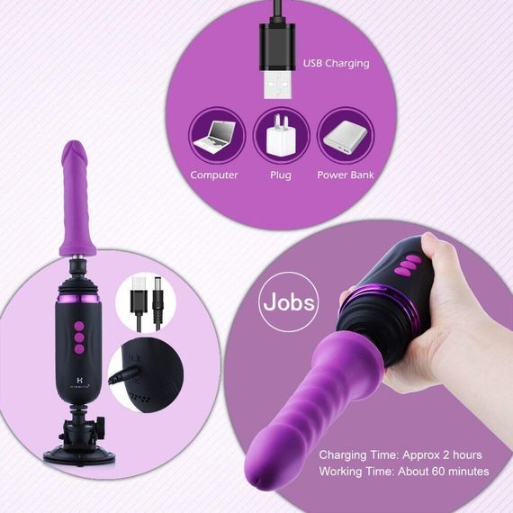 Міні секс-машина Hismith Mini Capsule Sex-Machine with Strong Suction Cup, потужна, перезаряджувана Sex Aura | Зображення 4