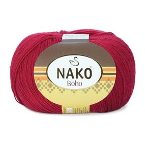 Шкарпеткова пряжа Nako Boho, червоний 4267