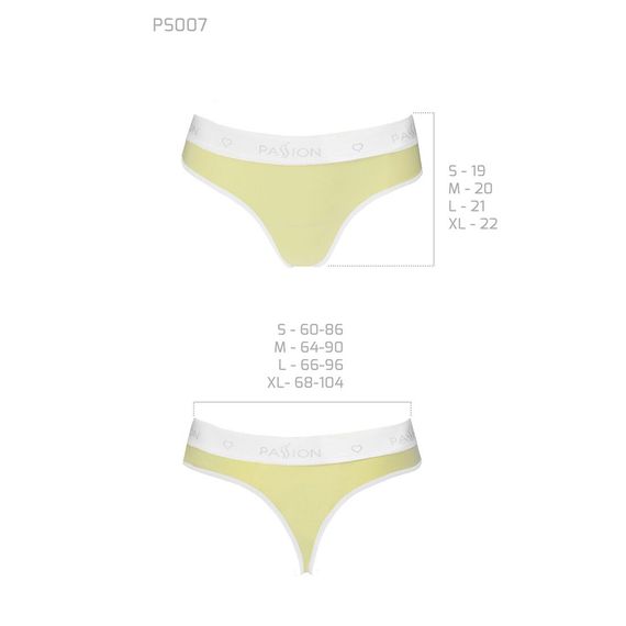 Спортивні трусики-стрінги Passion PS007 PANTIES yellow,, M | Зображення 4