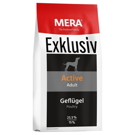 Сухий корм для собак із птицею Mera Exklusiv Active Adult Geflugel, 15 кг