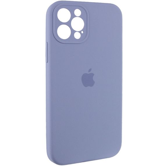 Чохол Silicone Case Full Camera Protective (AA) для Apple iPhone 12 Pro (6.1") Серый / Lavender Gray | Зображення 1