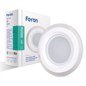 Вбудований круглий світильник Feron AL2110 6W білий