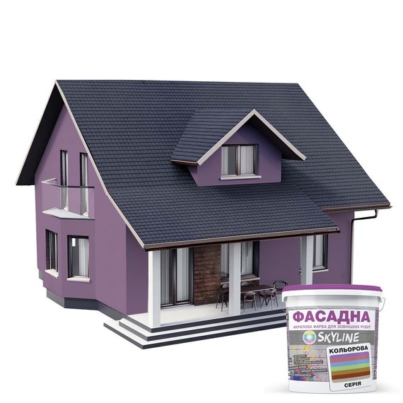 Краска Акрил-латексная Фасадная Skyline 4020-R50B Фиолет 10л | Зображення 2