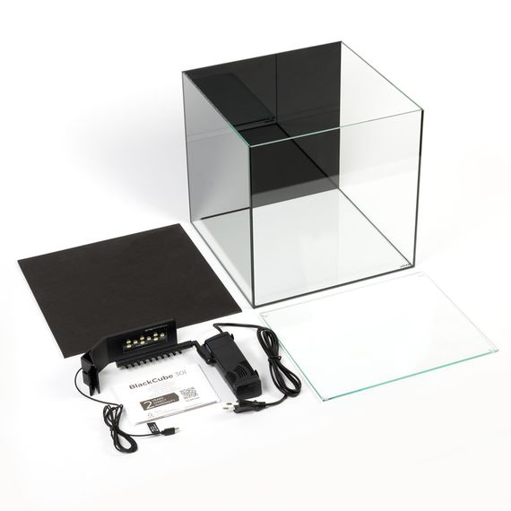 Акваріумний набір BlackCube 30 літрів, з чорною задньою стінкою, 31х31х31 см, скло 4 мм | Зображення 2