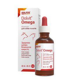 Витамины Омега-3 и Омега-6 для собак и котов Dolvit Omega 50 мл