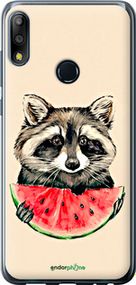 Чохол на Asus Zenfone Max Pro M2 ZB631KL Єнотик з кавуном "4605u-1641-2448"