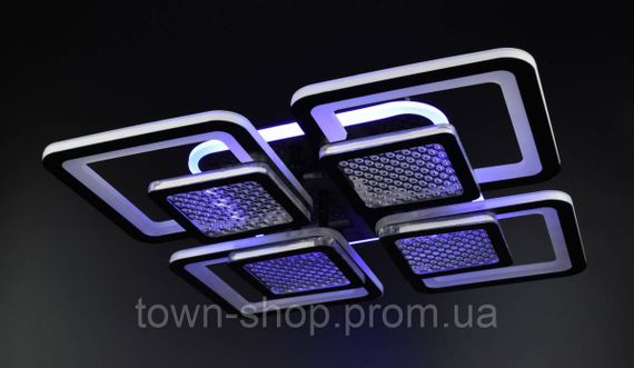 Люстра потолочная LED с пультом A2727/4-RGB-bk Черный 9х42х42 см. | Зображення 7
