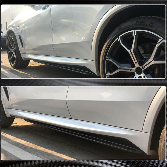 Накладки на пороги Карбон V1 (Натуральний карбон) для BMW X5 G05 2019- рр | Зображення 3