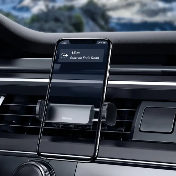 Автотримач для телефону Baseus Steel Cannon Air Outlet Car Mount в повітропровід Чорний | Зображення 1