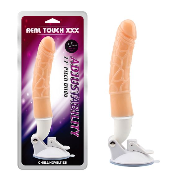 Вібратор реалістичний на присосці Chisa Real Touch XXX Adjustability Pitch Dildo, бежевий Sex Aura | Зображення 1