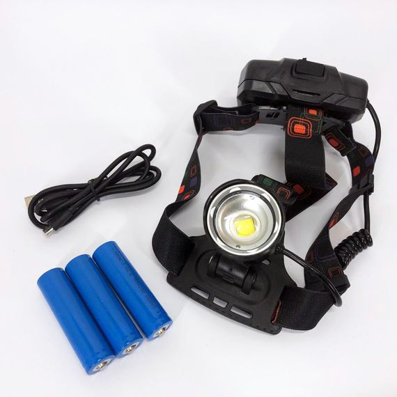 Мощный аккумуляторный налобный фонарик, Фонарь на голову для туристов, Налобный тактический фонари LG-74 | Зображення 7