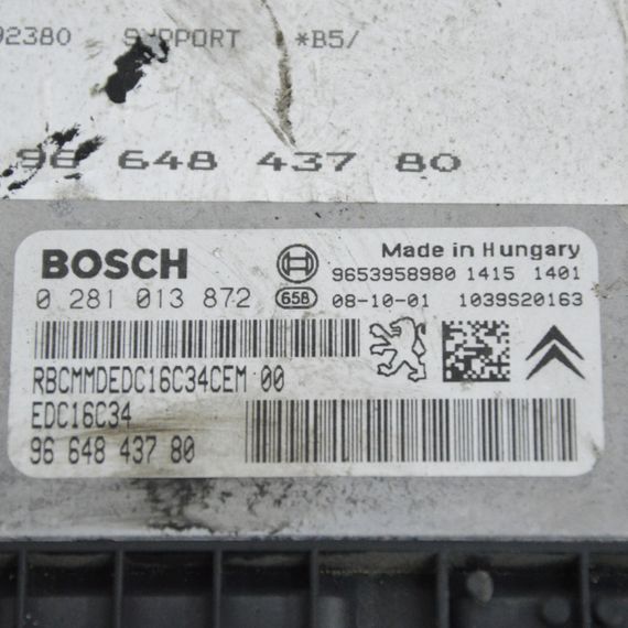 Блок керування двигуном 1.6 HDI Citroen Berlingo B9 2008-2024 Комп'ютер ЕБУ мотора Сітроен Берлінго б9 9664843780 | Зображення 1