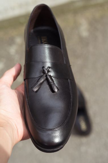 Туфлі лофери шкіра чорні ІКОС 44 розмір | Зображення 5