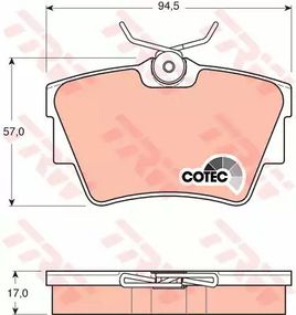 Гальмівні дискові колодки NISSAN — OPEL — RENAULT — VAUXHALL Primastar/Vivaro/Trafic II/Vivaro, TRW