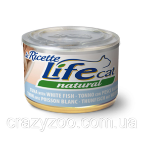 Влажный корм для котов LifeCat Tuna With White Fish тунец и белая рыба 150 г 420977
