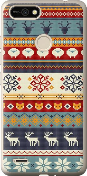 Чехол на Tecno Pop 2F B1F Рождественский орнамент "3303u-2391-17620"