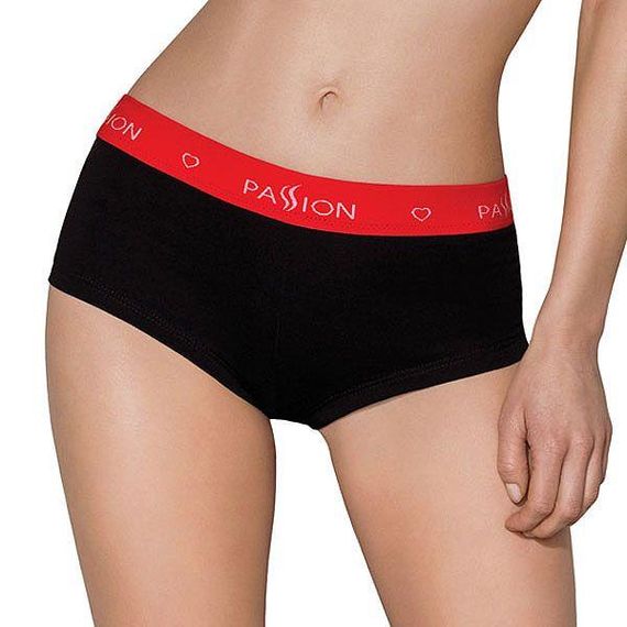 Трусики-шортики Passion PS003 PANTIES L, black Sex Aura