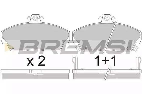 Колодки передні гальмівні Honda Civic 91-05 (TRW), Bremsi (BP2502) | Зображення 2